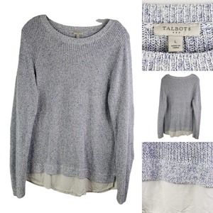 Talbots pullover, LS sweater w faux underblouse